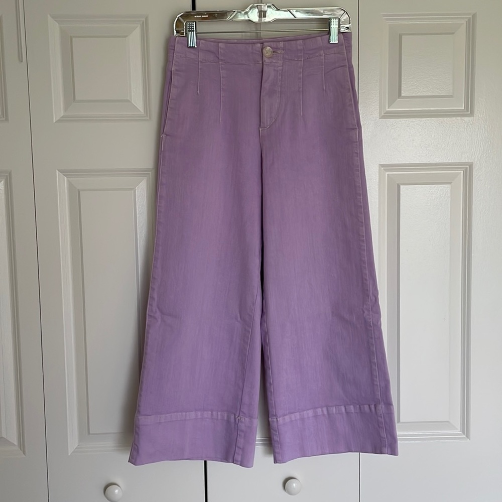 Pilcro and the Letterpress High-Waist Wide-Leg in Lilac Wash 🌂